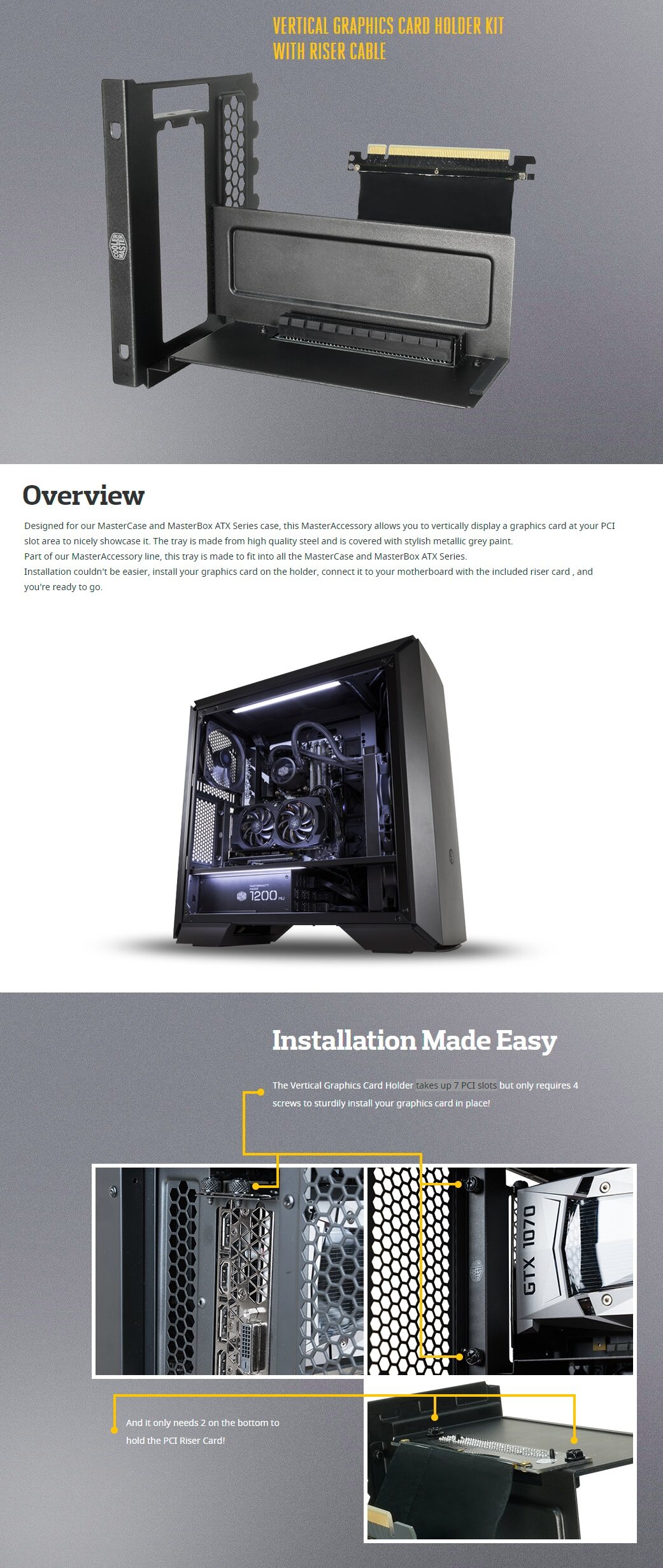 Cooler Master Vertical Graphics Card Holder Kit