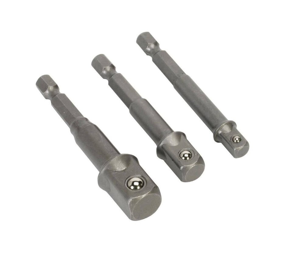 1 4 3 8 1 2 Power Extension Bar Socket Bit Adapter 3pcs Nut Setters Automotive Drill Repair Bit Putar Skru Lazada