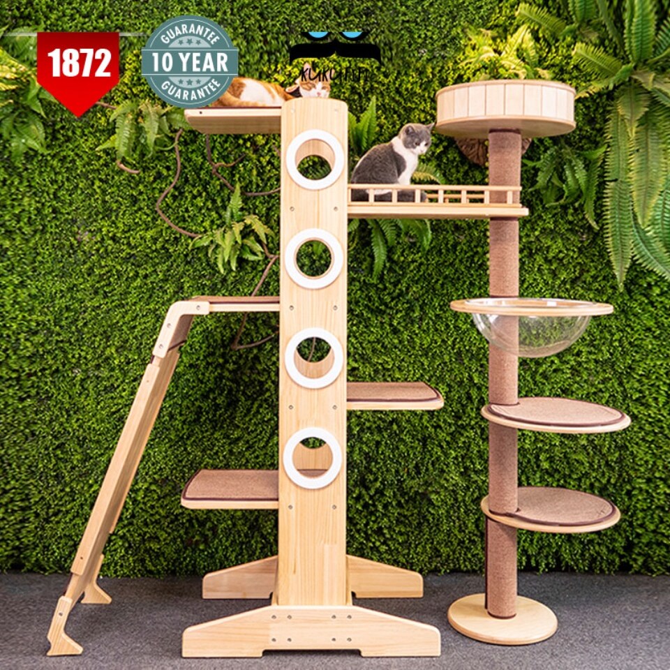 natural sphere cat tower