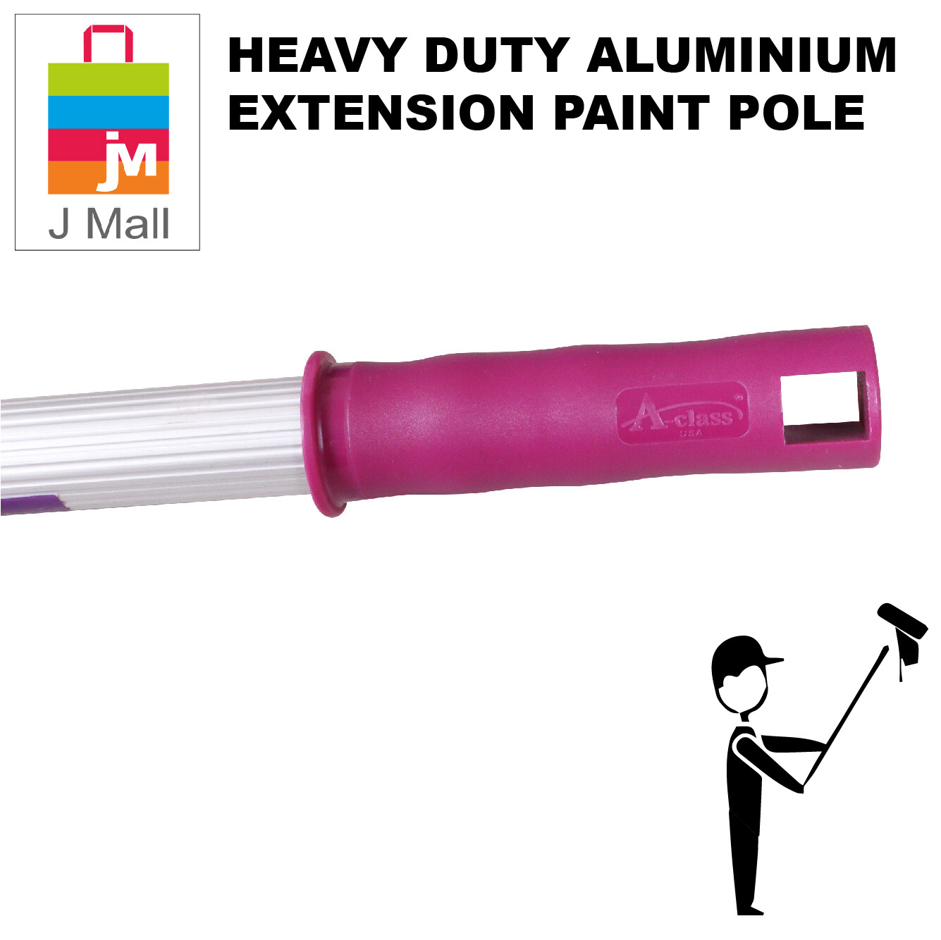 1 Pc 1 Meter Paint Roller Extension Pole Aluminium Alloy Pole