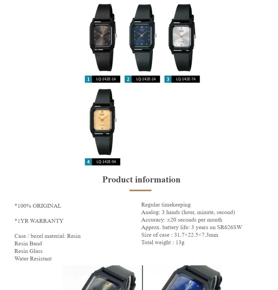 Lq 142e Casio Analog Youth Kid Ladies Watch Lq 142e 1a 2a 7a 9a Lazada