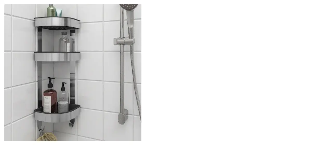 Ikea Brogrund Stainless Steel Corner Wall Shelf Bathroom Rack Toilet Rak - Bathroom Corner Wall Cabinet Ikea Ikea Brogrund Stainless Steel Corner Wall Shelf Bathroom Rack Toilet Rak - Bathroom Corner Wall Cabinet Ikea
