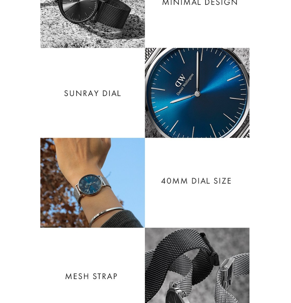 Daniel Wellington Classic 40mm Ashfield BLack Onyx Dial Watch for