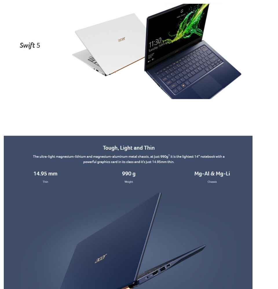 NEW] ACER SWIFT 5 SF514-54T-52AS (14 FHD TOUCH I5-1035G1 8GB 512GB