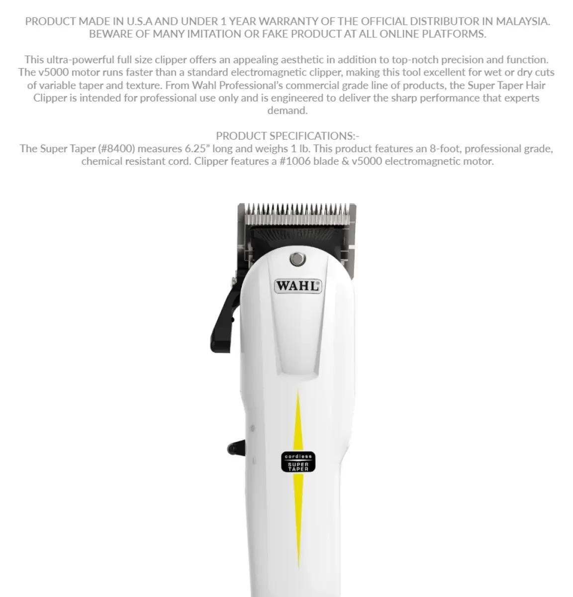 fake wahl super taper cordless