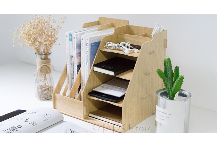 Os High Quality Wooden Document Folder Book Shelf Table Desk