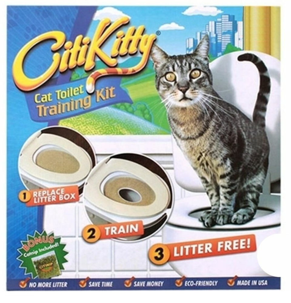 CATNIP INCLUDED WJS CitiKitty Cat Toilet Training Kit Citi Kitty Training System For Potty Pet Potty Train Kit For Cat Potty Training Pet Tray Tandas Kucing Pasir Kucing FREE RM 50 VOUCHER