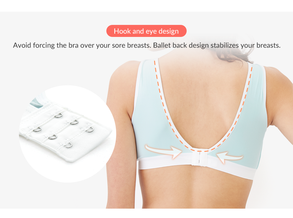 Mamaway Antibacterial Crossover Sleeping Nursing Padded Bra (Nude) - New Edition