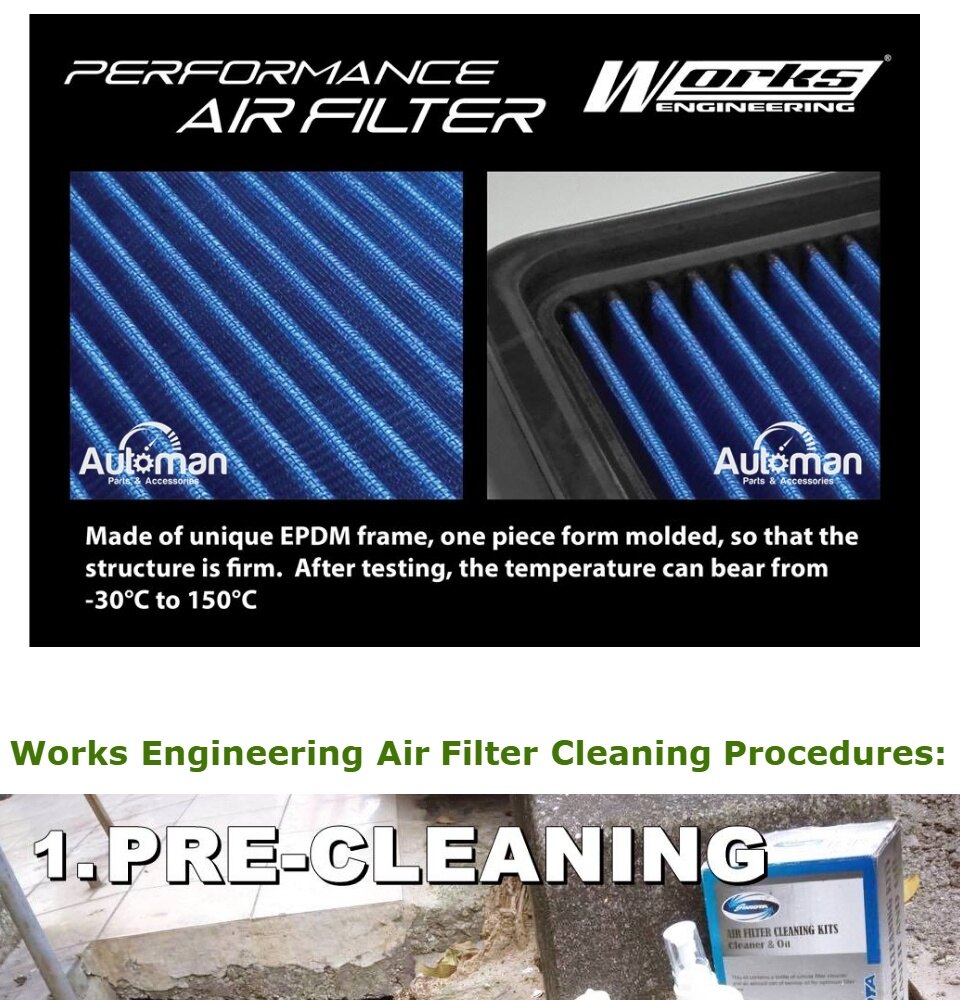 BMW X3/X4/X5/X6 Works Engineering Simota Washable Drop In Air Filter