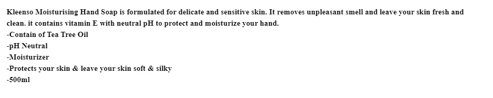 Kleenso Moisturising Hand Soap (Green Apple) Moisturizing Hand Soap - 500ml 6 f80161d2b511606dba18a24e6bbb23cb