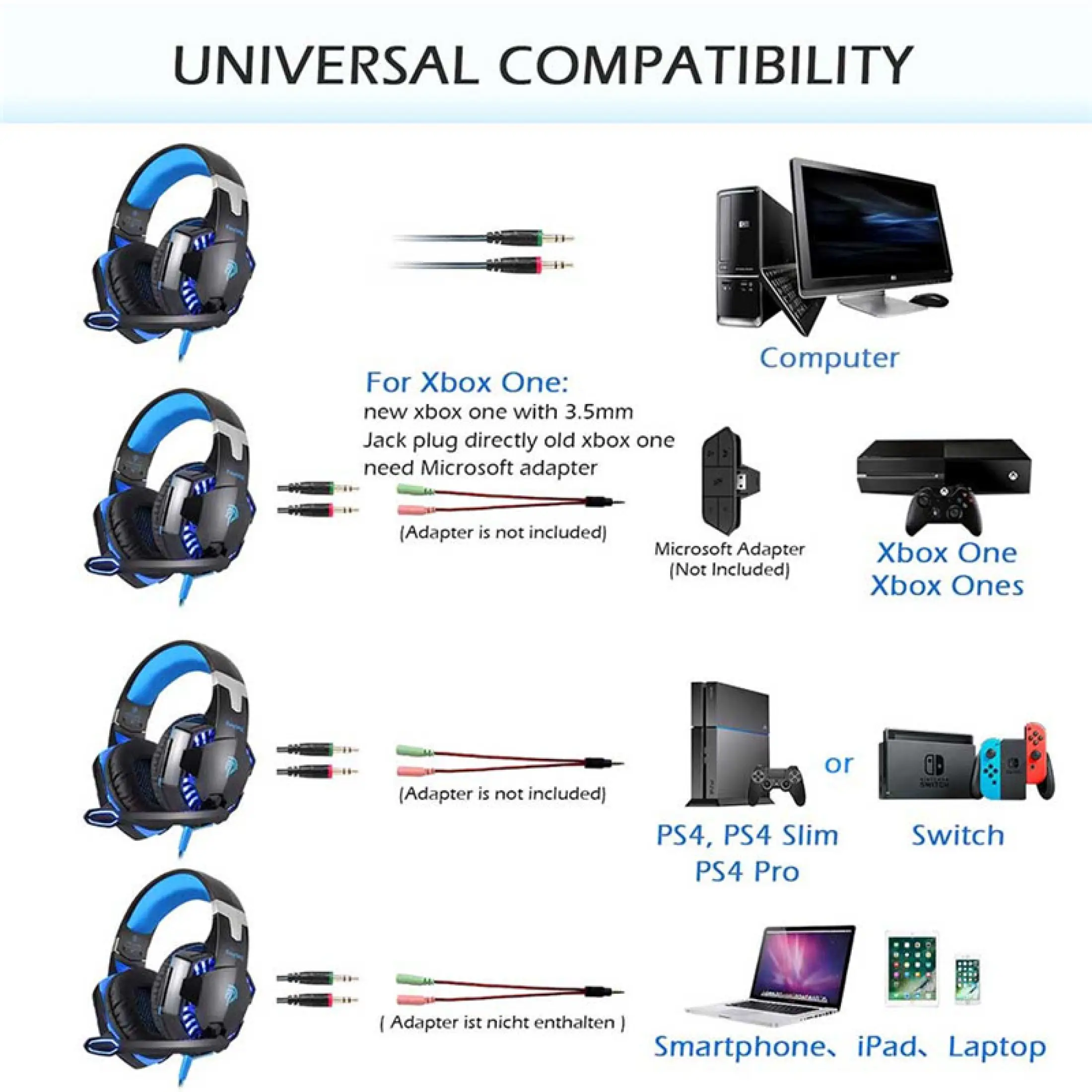 kotion each g2000 headset adapter