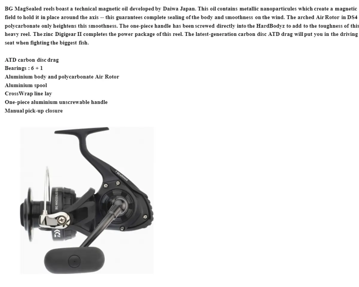daiwa bg 3000 magsealed